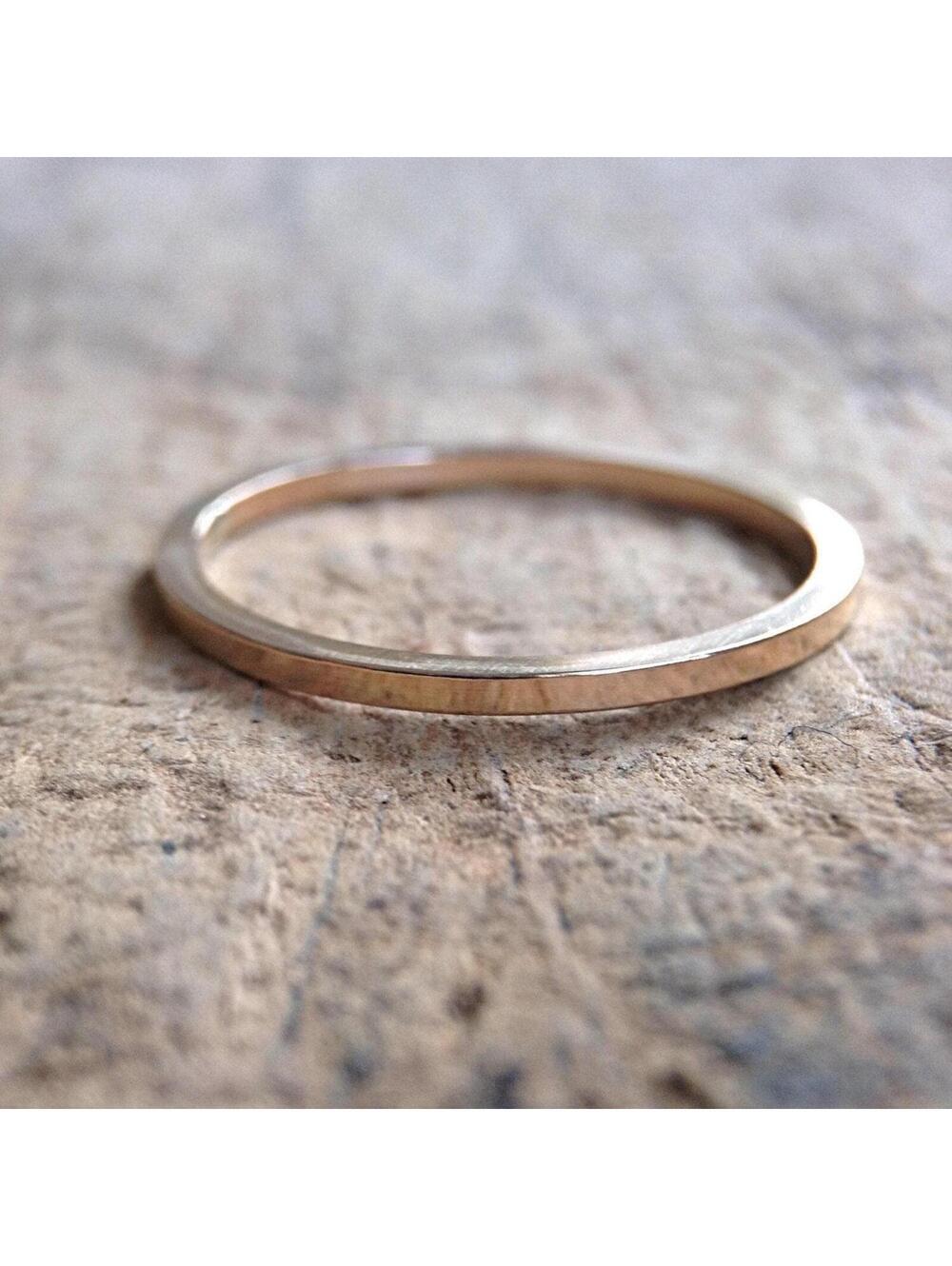 Square 14K Gold Filled Stacking Rings